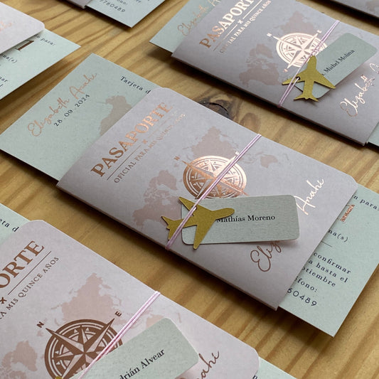 Invitaciones de 15 años Pasaporte