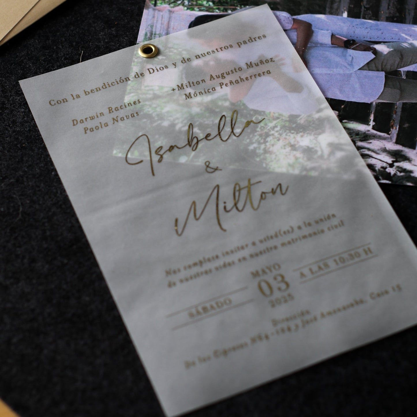 Invitaciones de Boda Altair Pergamino