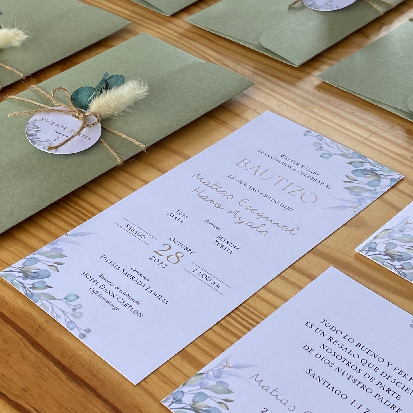 Invitaciones de Bautizo Capella