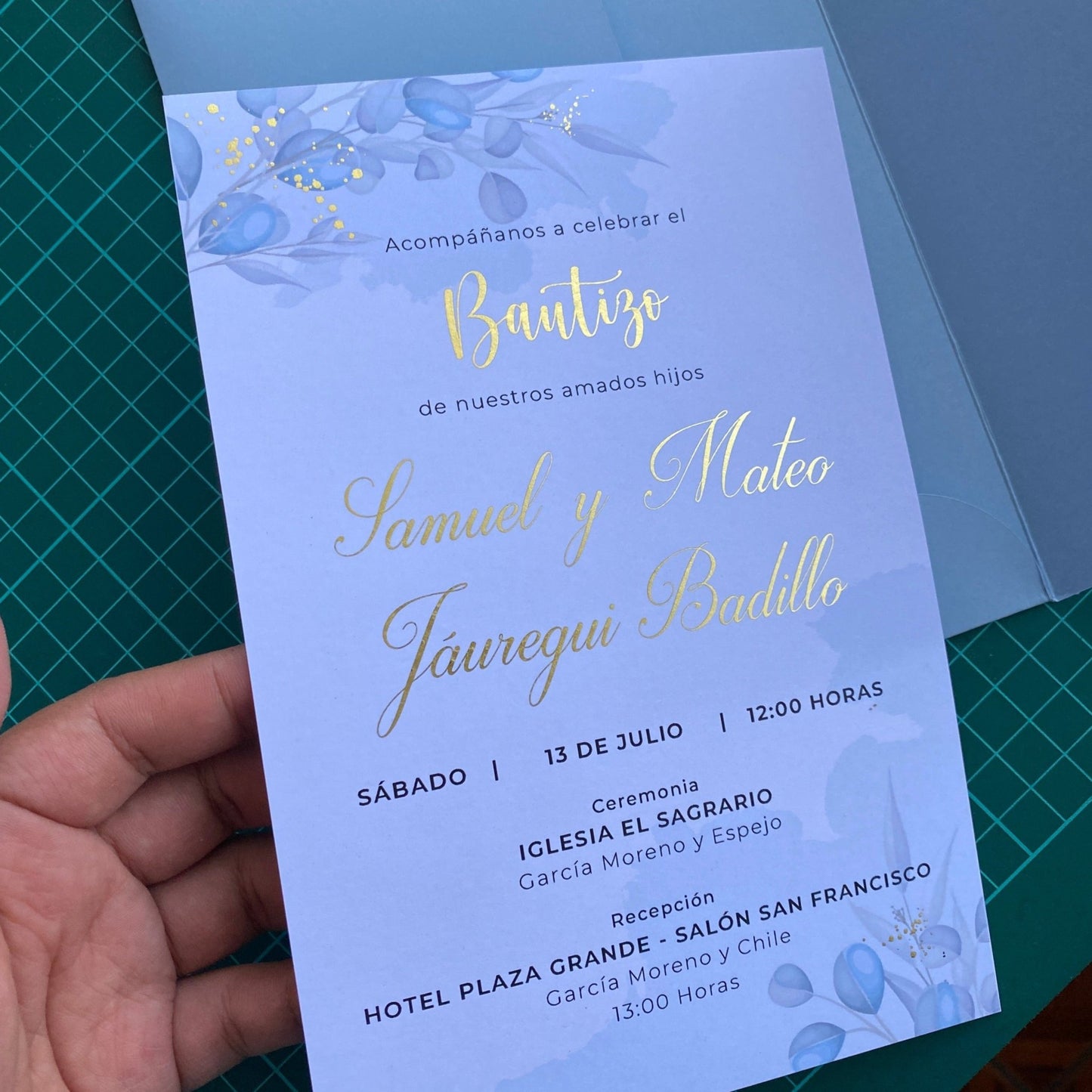 Invitaciones de Bautizo Hadar