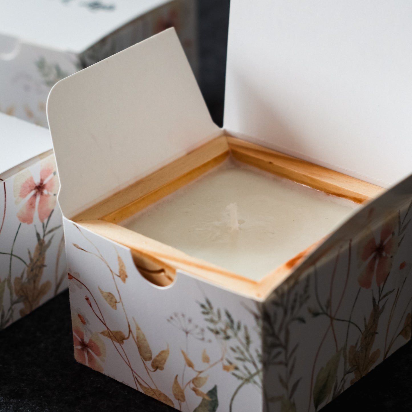 Recuerdo Vela en Caja de Madera