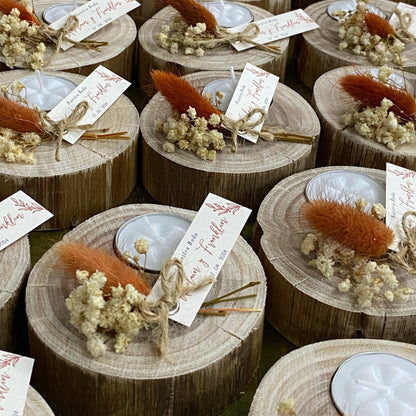 VELA EN TRONCO DE MADERA