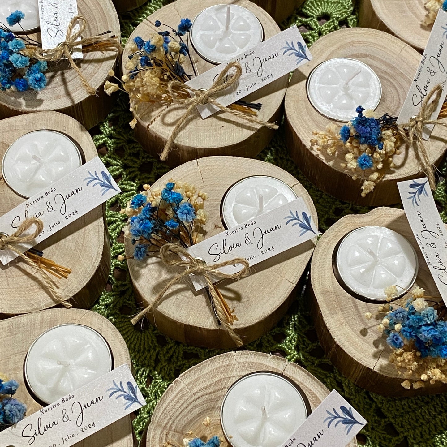VELA EN TRONCO DE MADERA