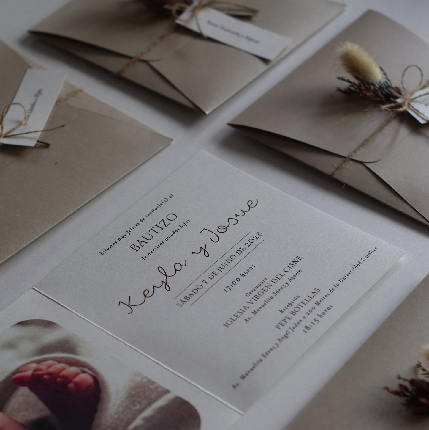 Invitaciones de Bautizo Atik