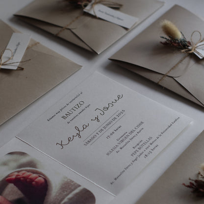 Invitaciones de Bautizo Atik