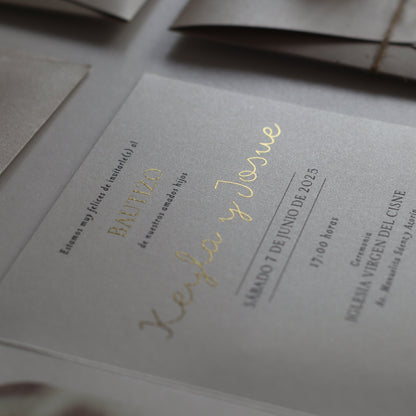Invitaciones de Bautizo Atik